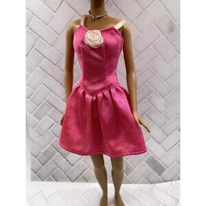 Vintage Barbie Dress- Hot Pink Spaghetti Strap Fantasy And Fashion #68205  1983
